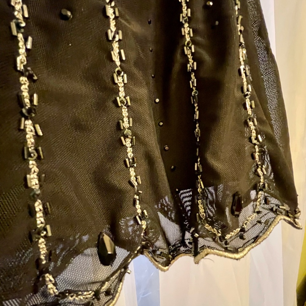 ❄️WINTER SALE: 
Silver Beaded Skirt, Sz 10, Side Zip, Vintage EXPRESS - Picture 12 of 16